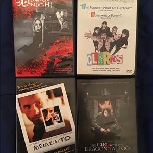 Dvd lot 30 Days of Night, Memento, Girl With Dragon Tattoo, Clerks